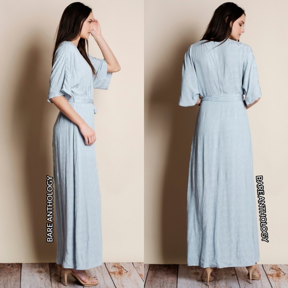 Kimono Sleeve Wrap Maxi Dress - Picture 3 of 3